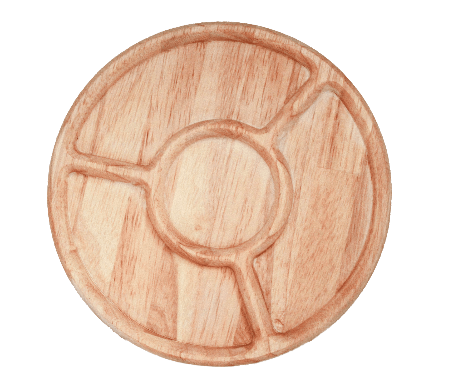 Qtoys Round Divided Natural Activity Tray Sensory Toys Tools 3yrs+