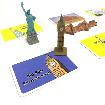 Tube of 10 Around The World Landmarks Figurines Montessori Language Learning Figurines by Safari Ltd 3yrs+