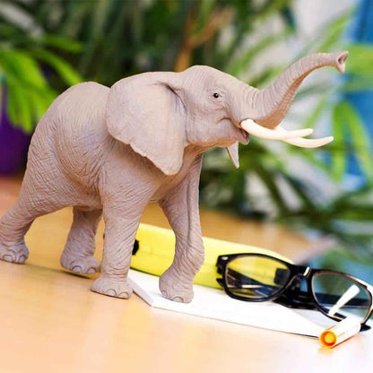 African Elephant Figurine by Safari Ltd Extra Large Safari Collection Animal Figurines 3yrs+