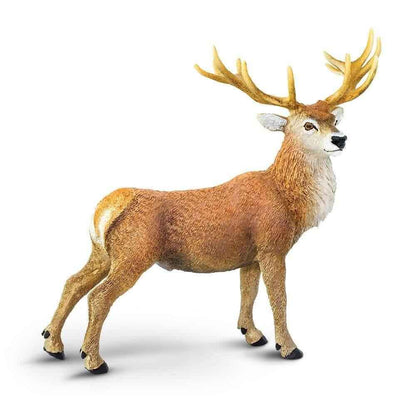 Red Deer Stag Figurine by Safari Ltd Large Woodland Collection Animal Figurines Clearance 3yrs+