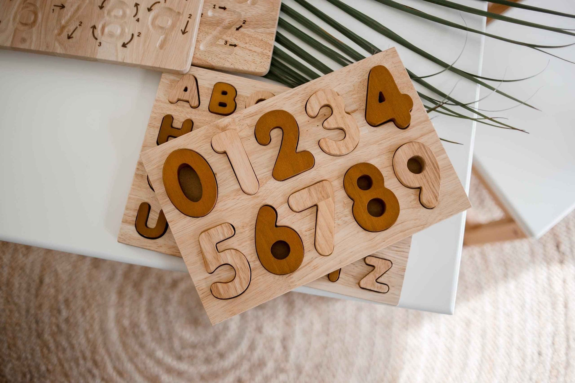 Qtoys Natural Number Puzzle Cognitive Developmental Toys for Toddlers Early Math STEM Toys 2yrs+