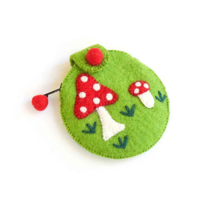 Tara Treasures Felt Mushroom Purse 13cm DISCONTINUED 3yrs+