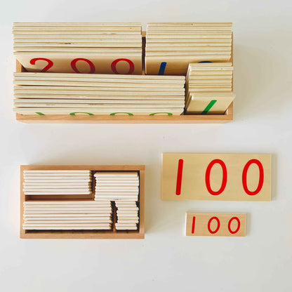 Montessori Wooden Place Value Number Cards (1-9000) Early Math STEM Toys Math Games for Kids Best Seller