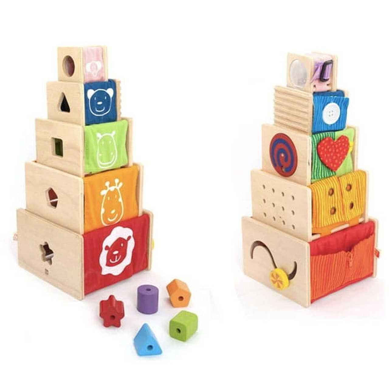 I'm Toy Montessori Activity Stackable Frames Practical Life Materials Motor Skills Developmental Toys for Toddlers Best Seller 18m+