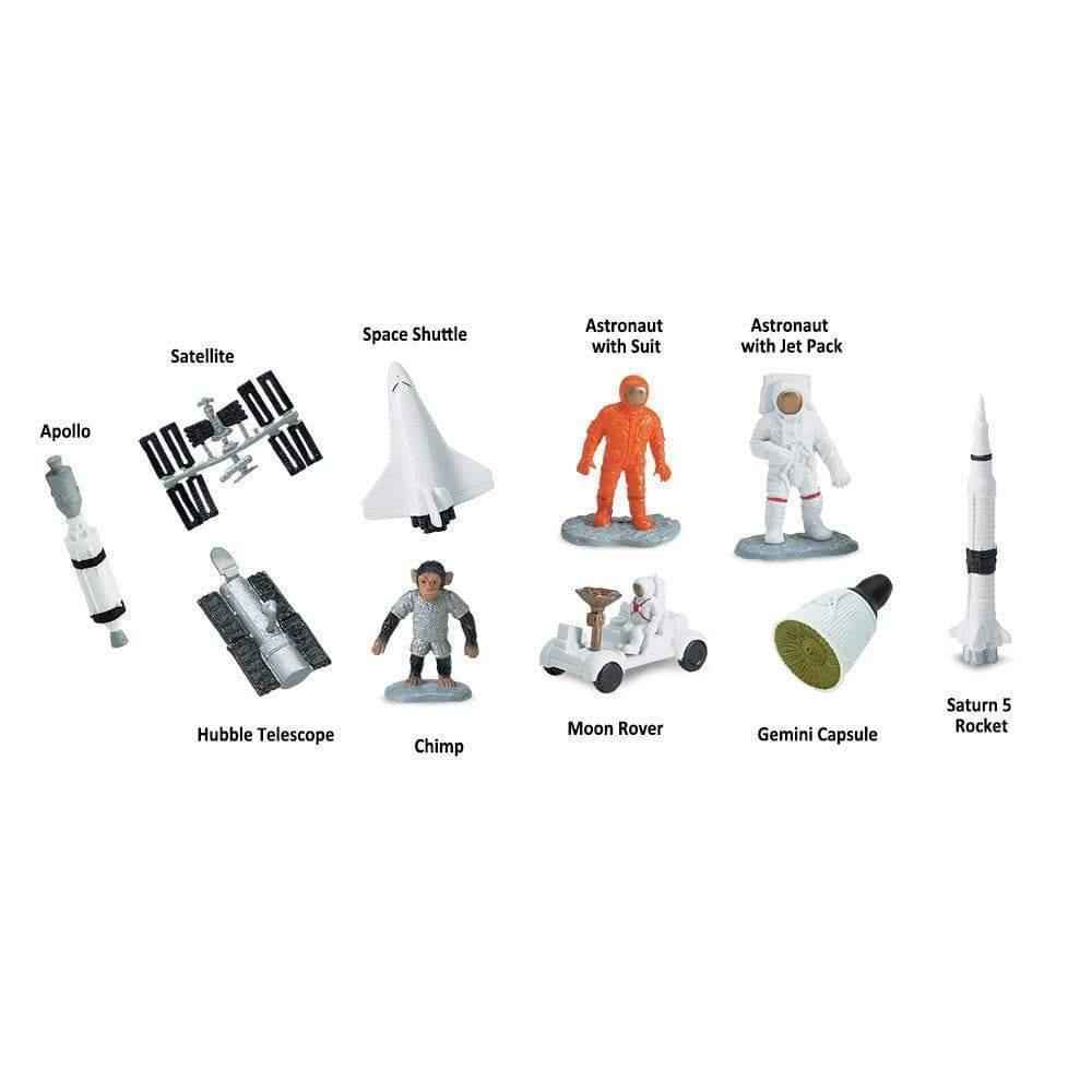Tube of 10 Space Figurines Montessori Language Learning Figurines by Safari Ltd Toob Range 3yrs+
