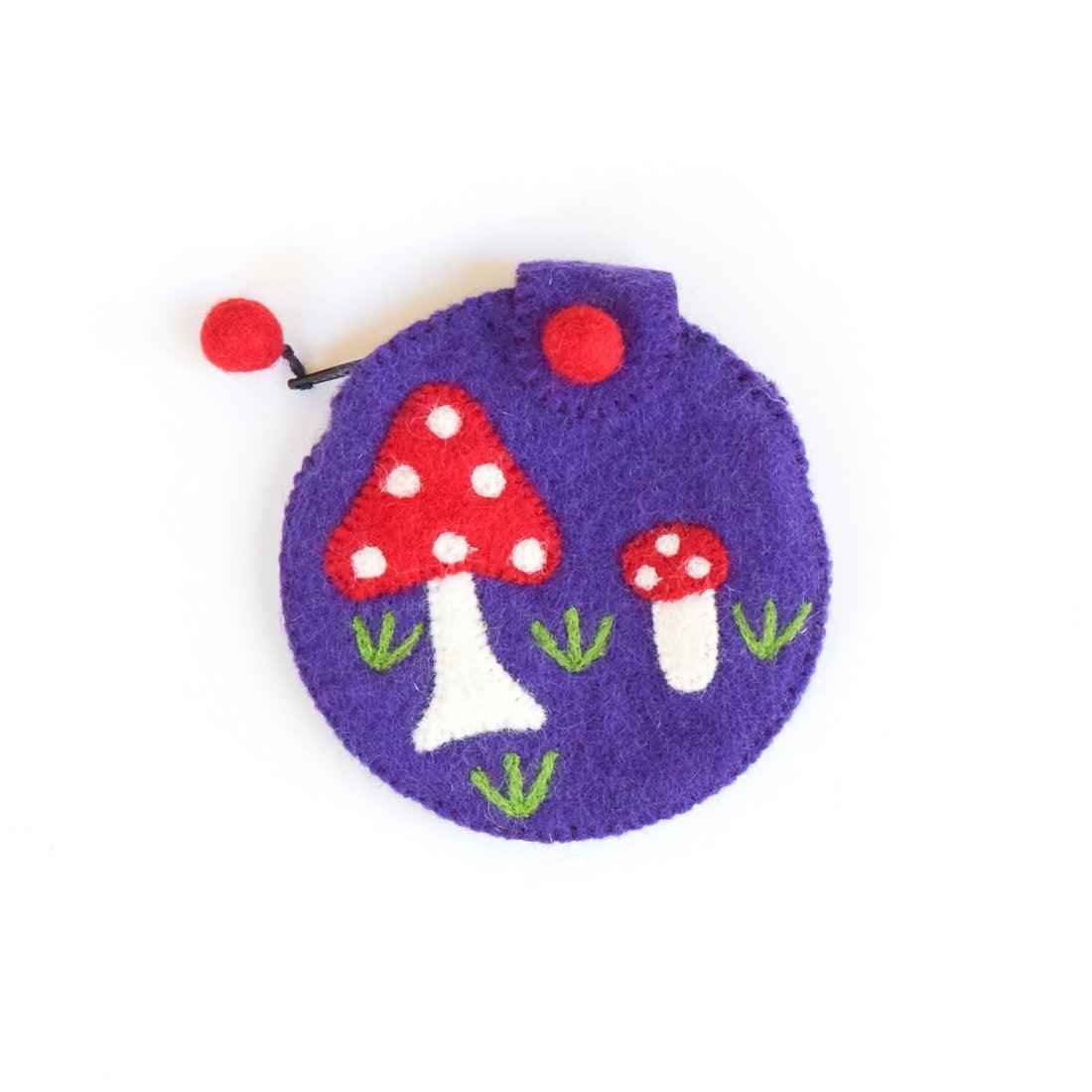 Tara Treasures Felt Mushroom Purse 13cm DISCONTINUED 3yrs+