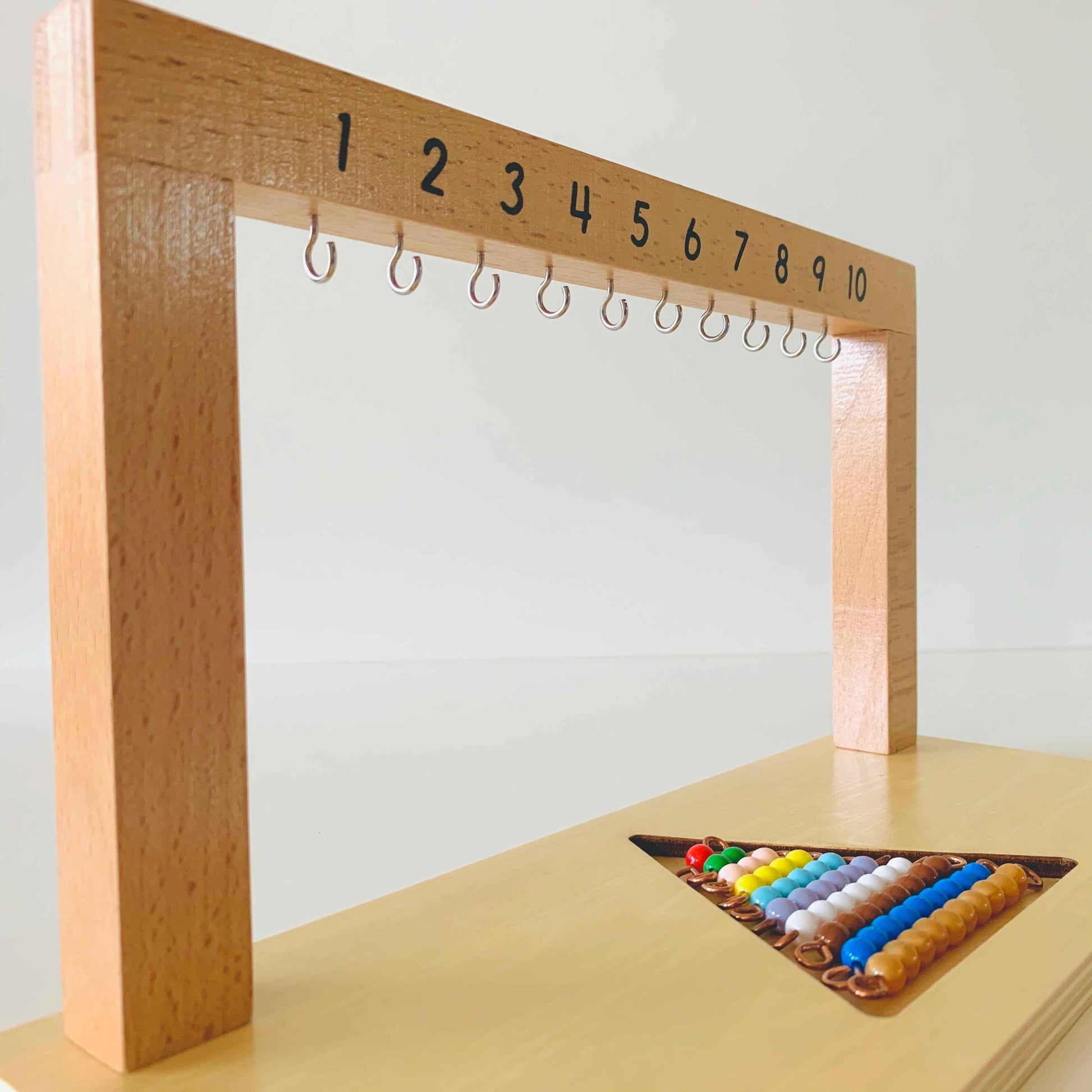 Montessori Math Material 1-10 Coloured Beads Early Math Games for Kids STEM Toys