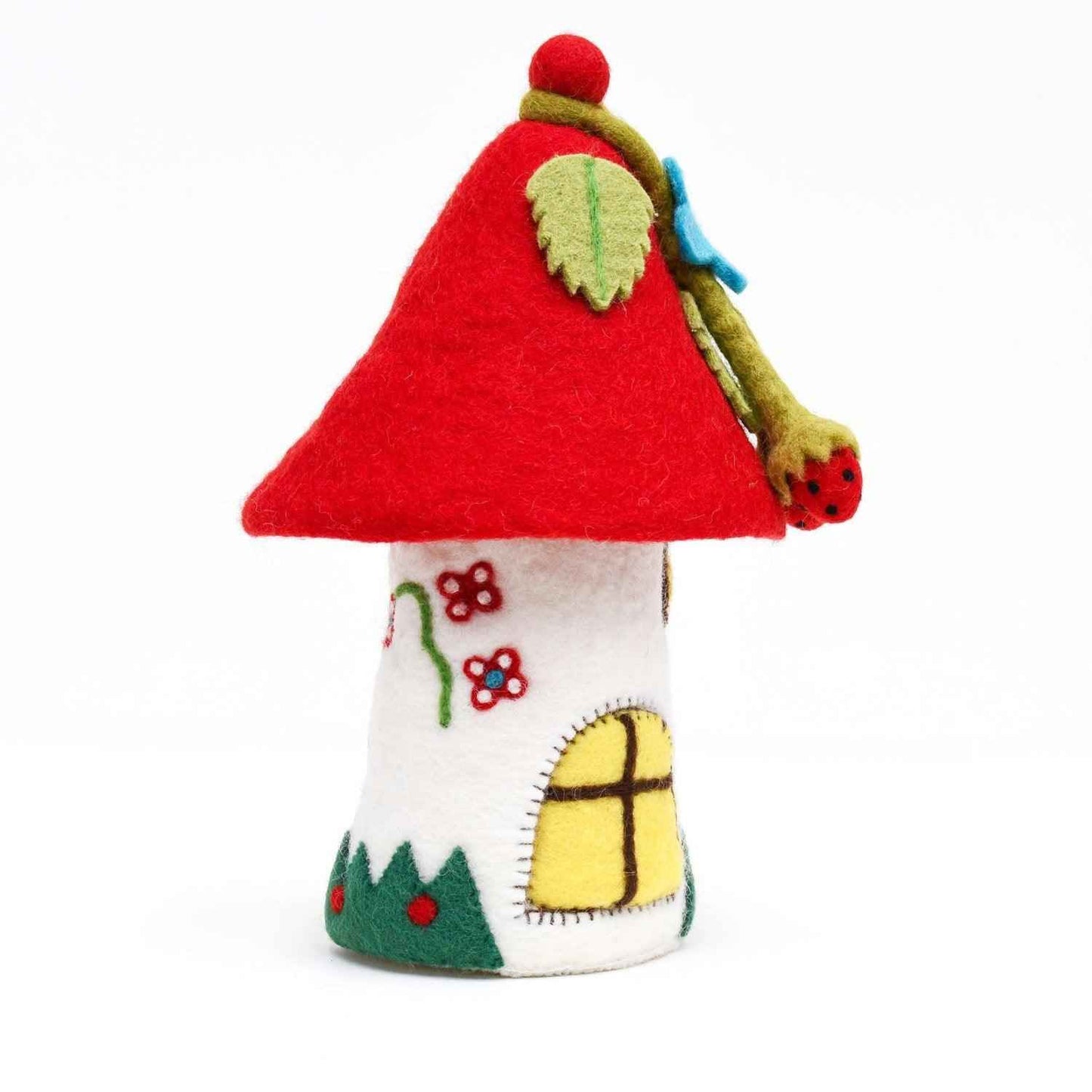 Tara Treasures Felt Fairies and Gnomes House Red Roof Pretend & Imaginative Play Toys Best Seller 3yrs+