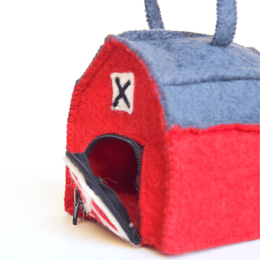 Tara Treasures Felt Barn Bag Pretend & Imaginative Play Farm Animal Toys 3yrs+