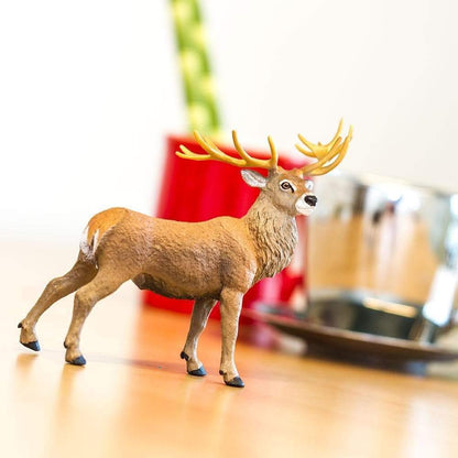 Red Deer Stag Figurine by Safari Ltd Large Woodland Collection Animal Figurines Clearance 3yrs+
