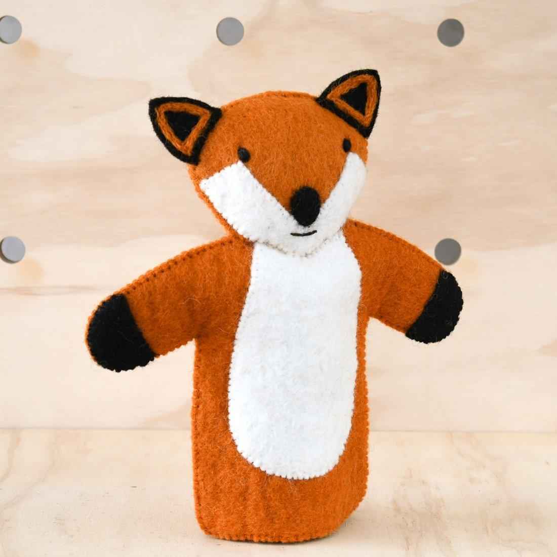 Tara Treasures Felt Fox Hand Puppet Woodland Animal Pretend & Imaginative Play Toys Retired 3yrs+