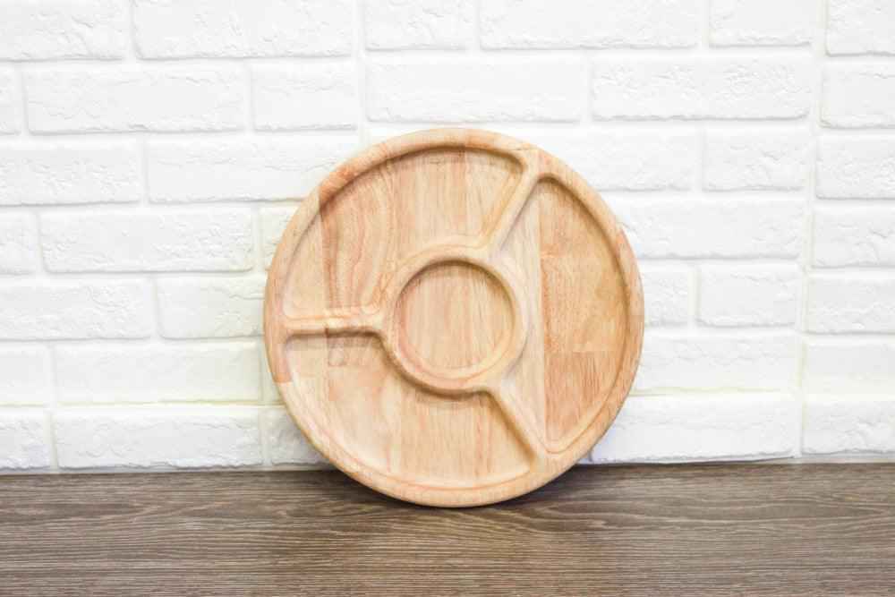 Qtoys Round Divided Natural Activity Tray Sensory Toys Tools 3yrs+
