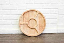 Qtoys Round Divided Natural Activity Tray Sensory Toys Tools 3yrs+