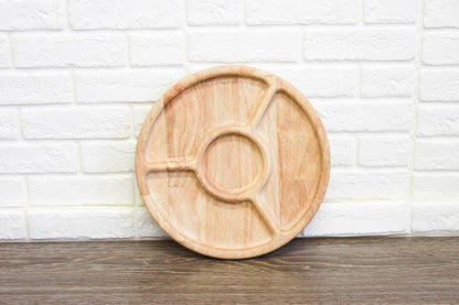 Qtoys Round Divided Natural Activity Tray Sensory Toys Tools 3yrs+