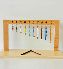 Montessori Math Material 1-10 Coloured Beads Early Math Games for Kids STEM Toys