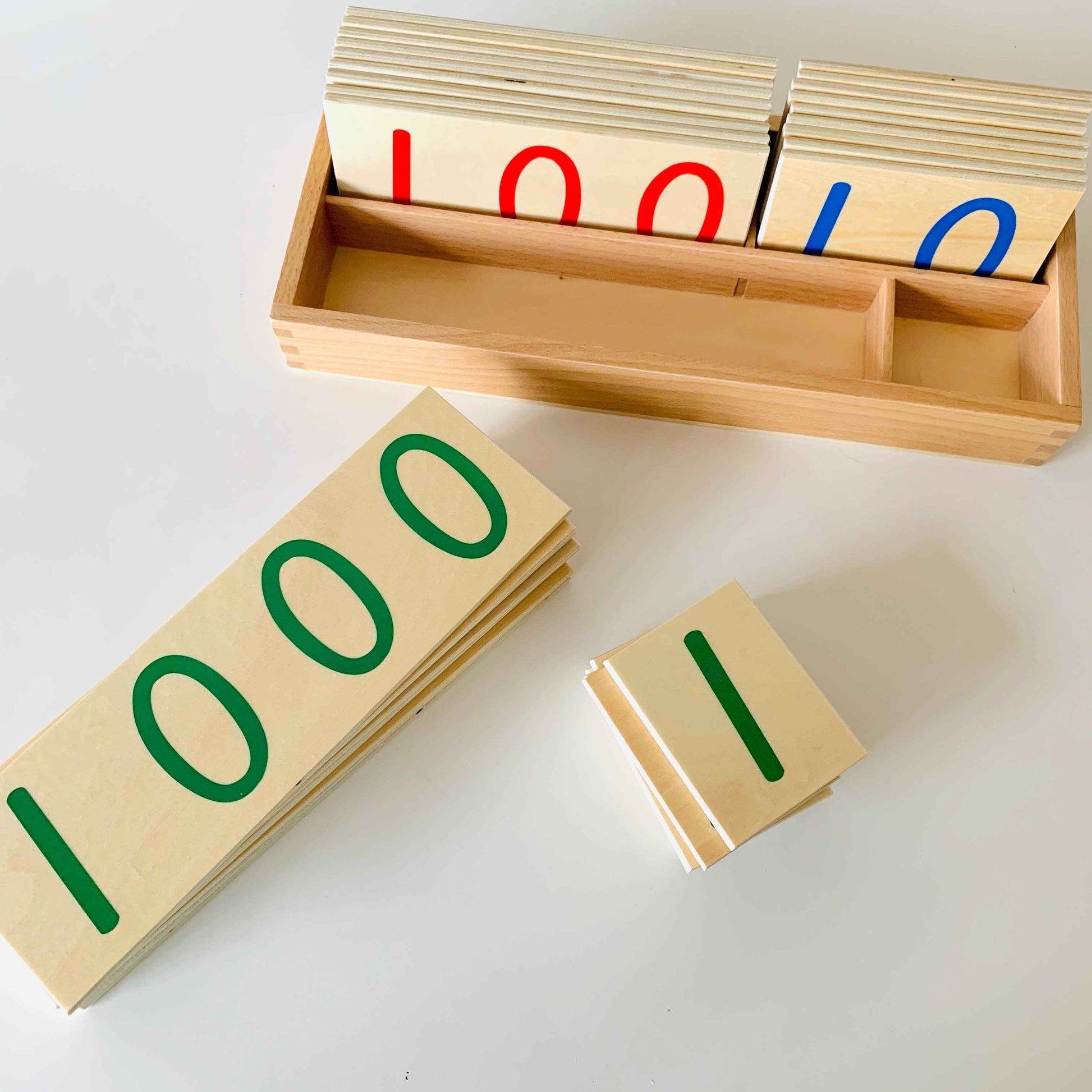Montessori Large Wooden (Place Value) Number Cards 1-9000 Early Math Games for Kids STEM Toys