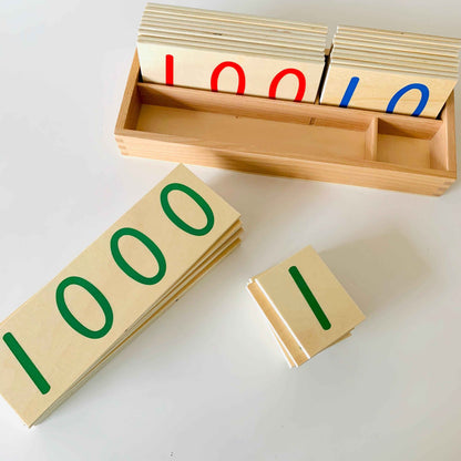 Montessori Large Wooden (Place Value) Number Cards 1-9000 Early Math Games for Kids STEM Toys