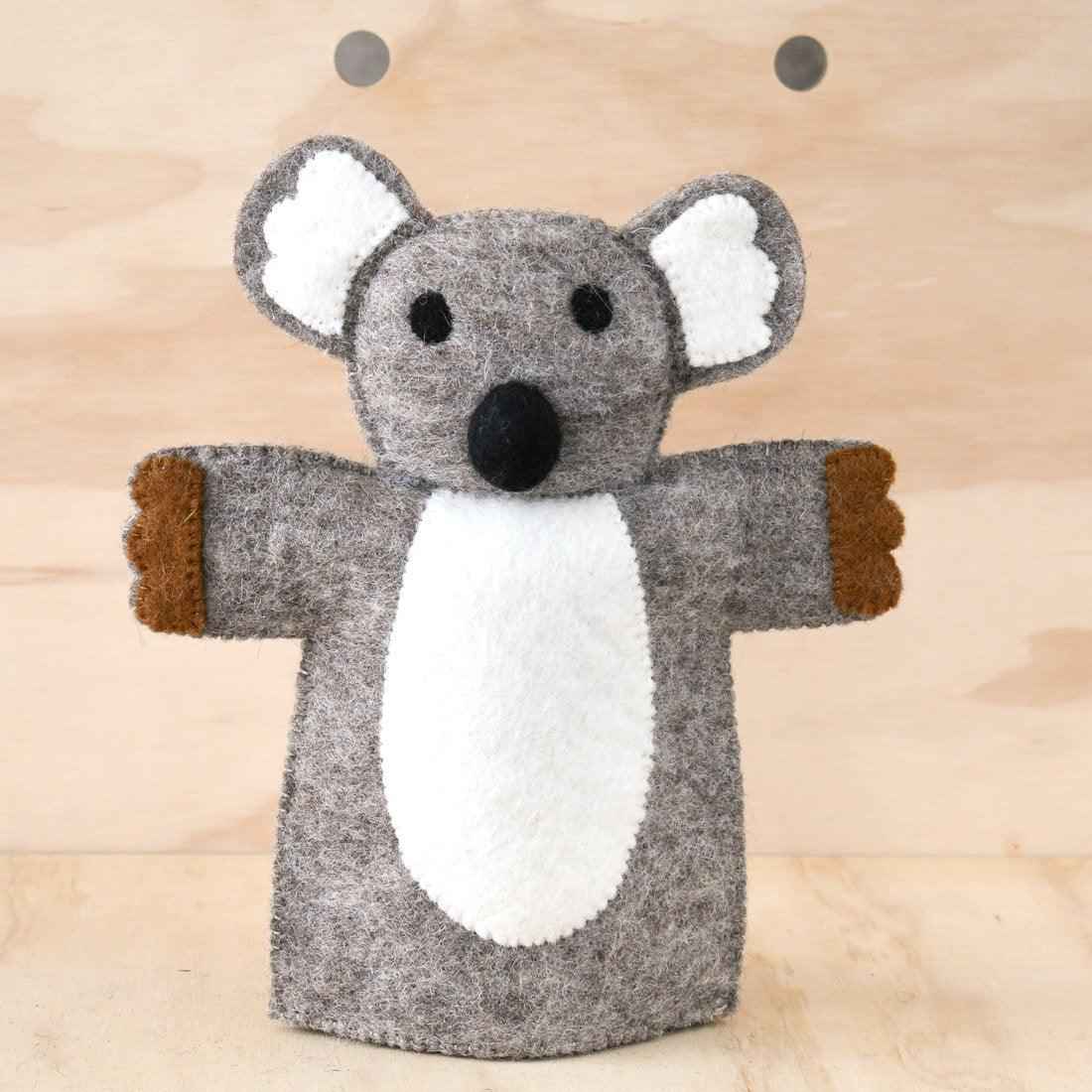 Tara Treasures Felt Koala Hand Puppet Australian Animals Pretend & Imaginative Play Toys 3yrs+