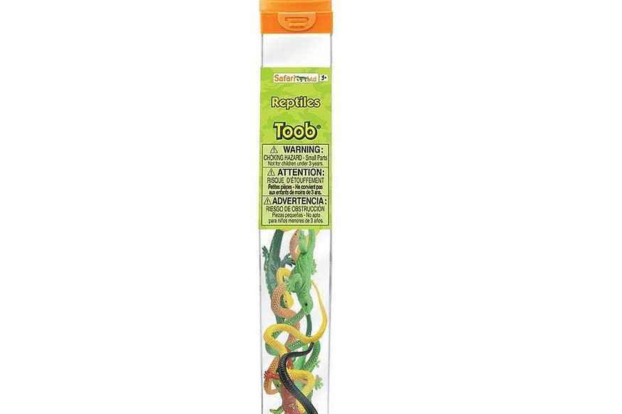 Tube of 16 Reptiles Animal Figurines Montessori Language Learning Figurines by Safari Ltd Toob Range 3yrs+