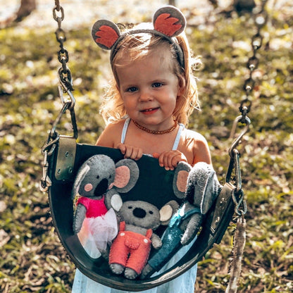 Pashom Felt Sweet Koala Dolls Blue Overall Pretend & Imaginative Play Toys Clearance 3yrs+