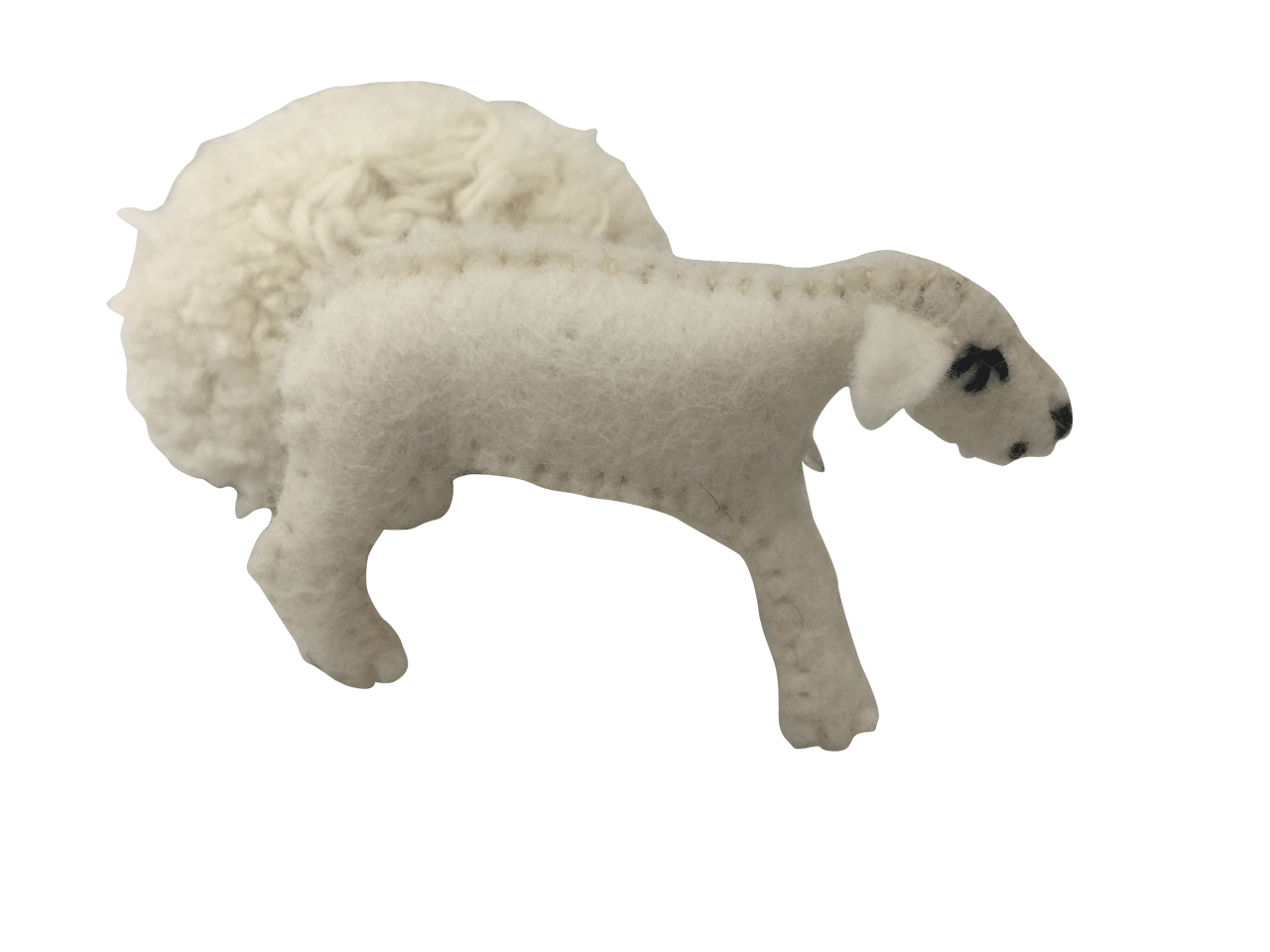 Papoose Felt White Sheep with Removable Coat Pretend & Imaginative Play Toys 3yrs+