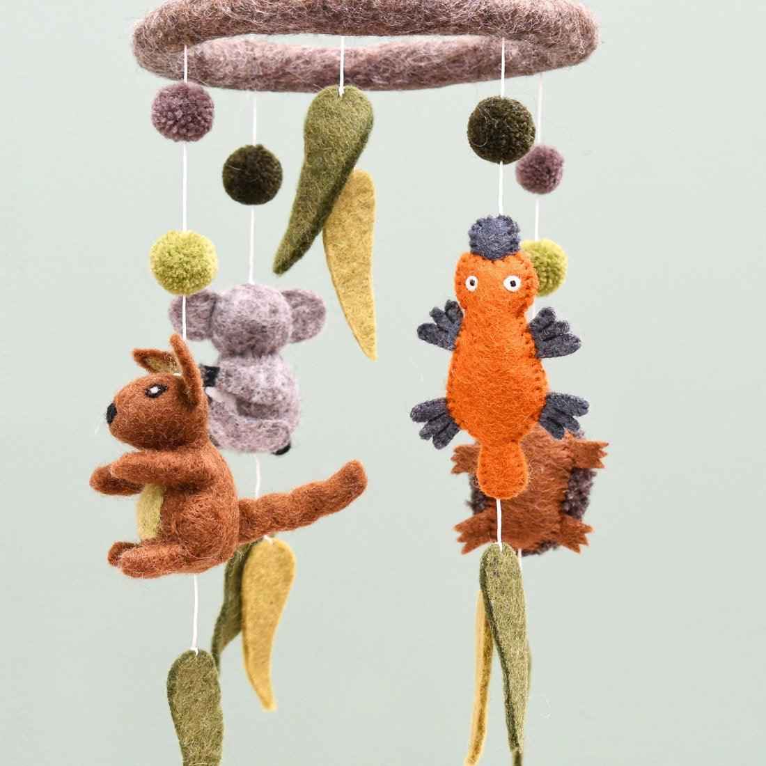 Tara Treasures Felt Australian Animals Baby Nursery Cot Mobile Australian Animals Baby Gifts Idea 0m+