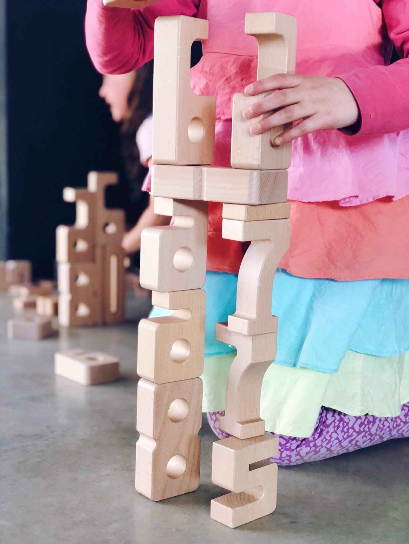 SumBlox Starter the Original Number Building Block Set of 27pc Early Math Games STEM Wooden Cognitive Developmental Toys for Kids Best Seller 3yrs+