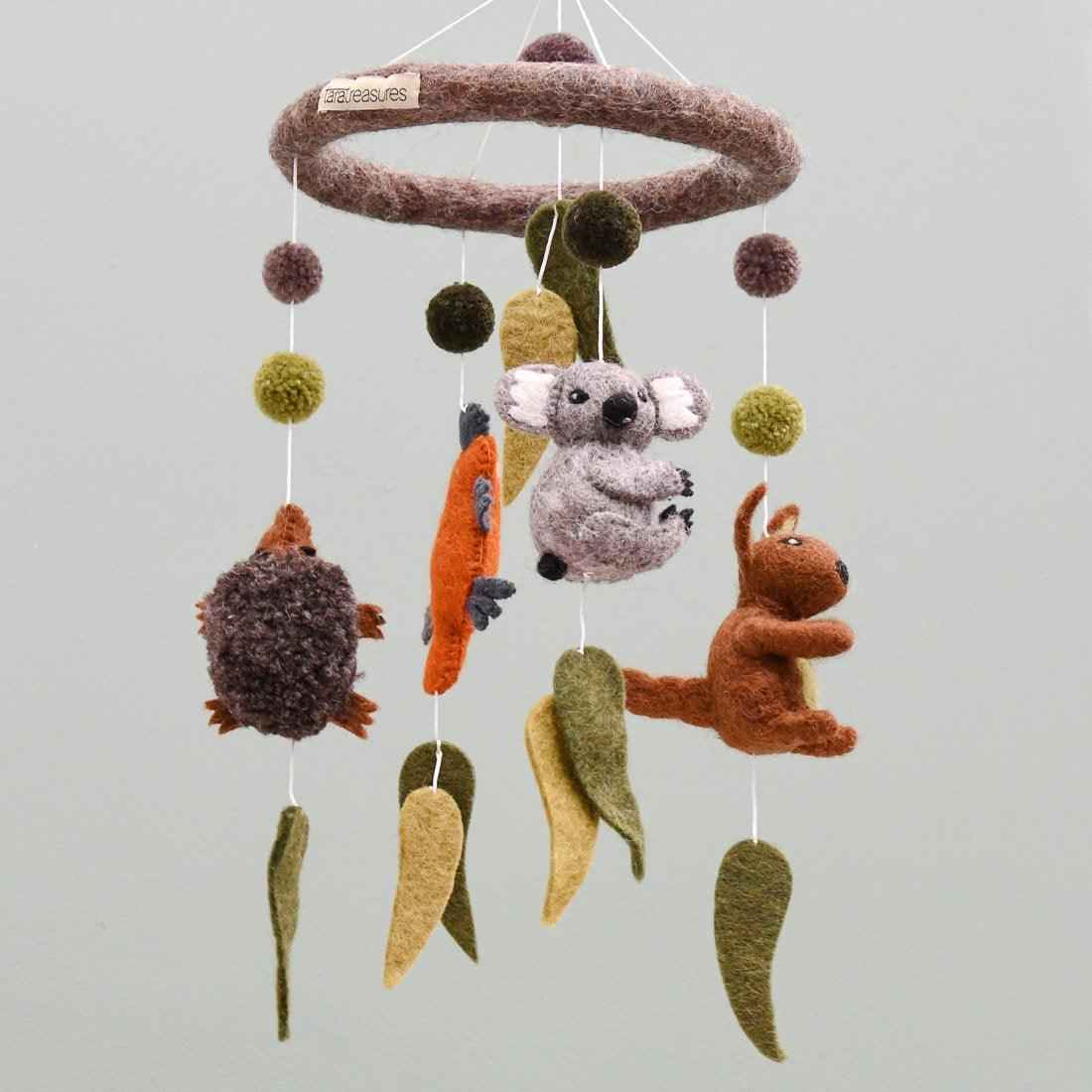 Tara Treasures Felt Australian Animals Baby Nursery Cot Mobile Australian Animals Baby Gifts Idea 0m+