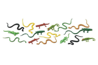 Tube of 16 Reptiles Animal Figurines Montessori Language Learning Figurines by Safari Ltd Toob Range Clearance 3yrs+