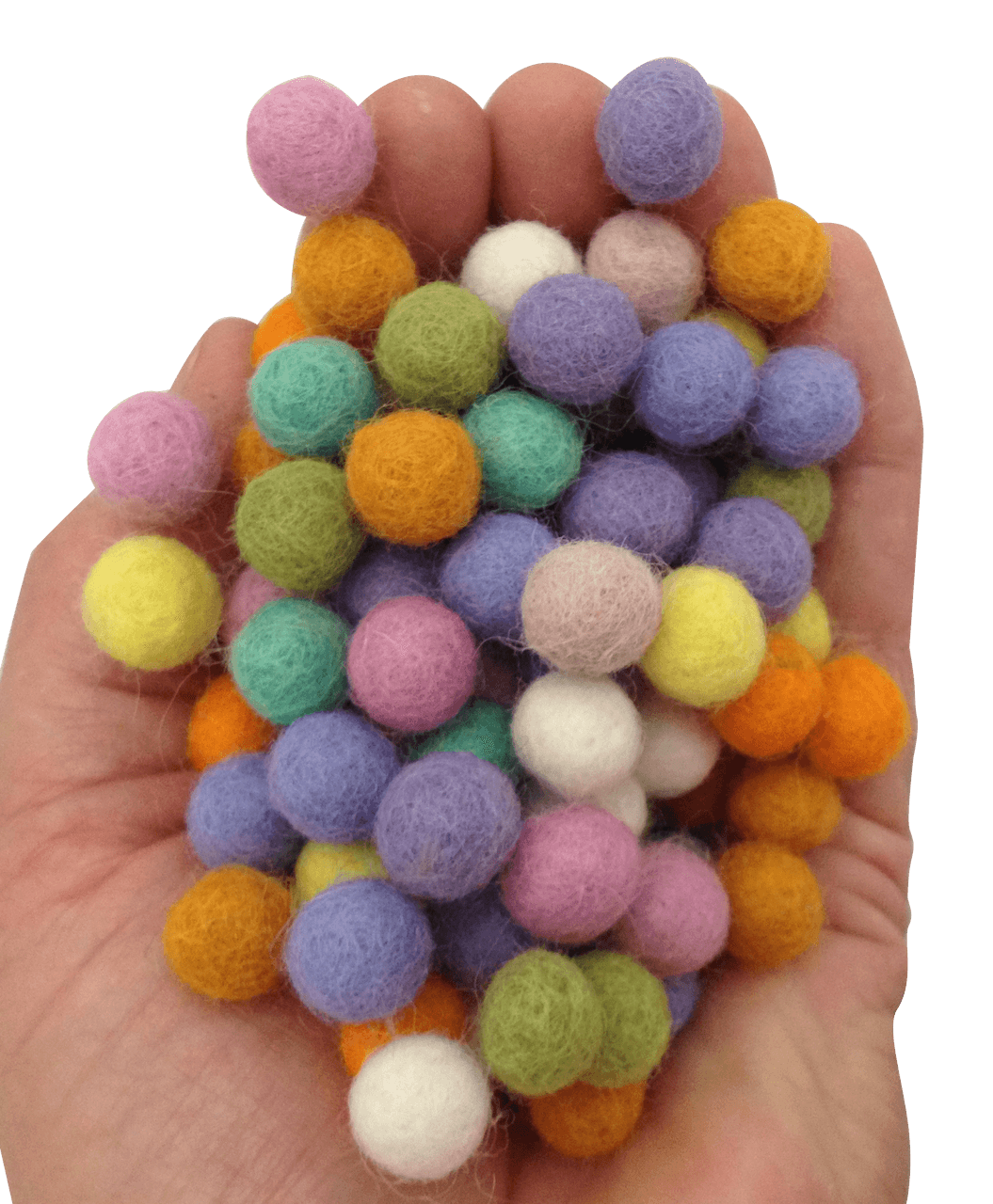 Papoose Felt Pompoms 1.5cm Spring 100 Pieces Pretend & Imaginative Play Toys 3yrs+