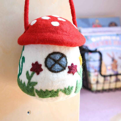 Tara Treasures Felt Mushroom Toadstool Bag Pretend and Imaginative Play 3yrs+