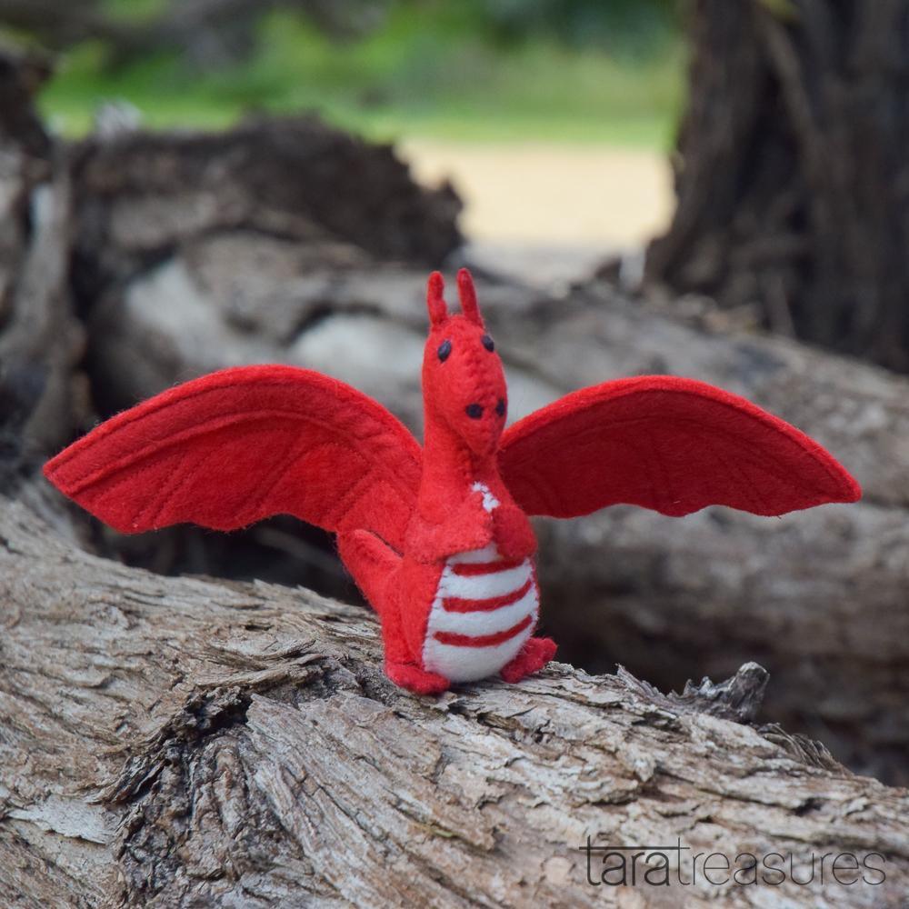 Tara Treasures Felt Dragon Pretend & Imaginative Play Toys Felt Animals Dinosaur and Dragon Theme 3yrs+
