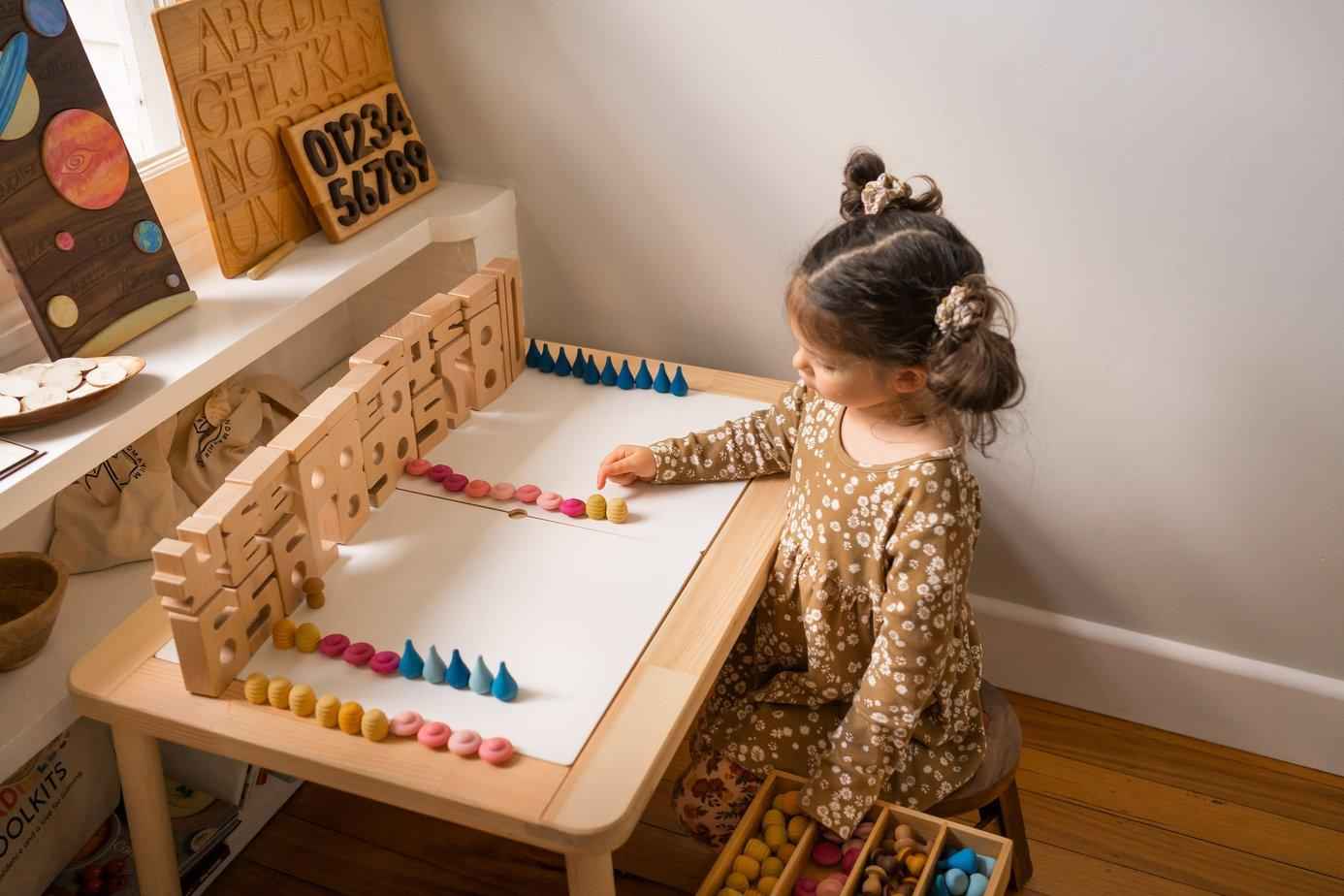 SumBlox Starter the Original Number Building Block Set of 27pc Early Math Games STEM Wooden Cognitive Developmental Toys for Kids Best Seller 3yrs+