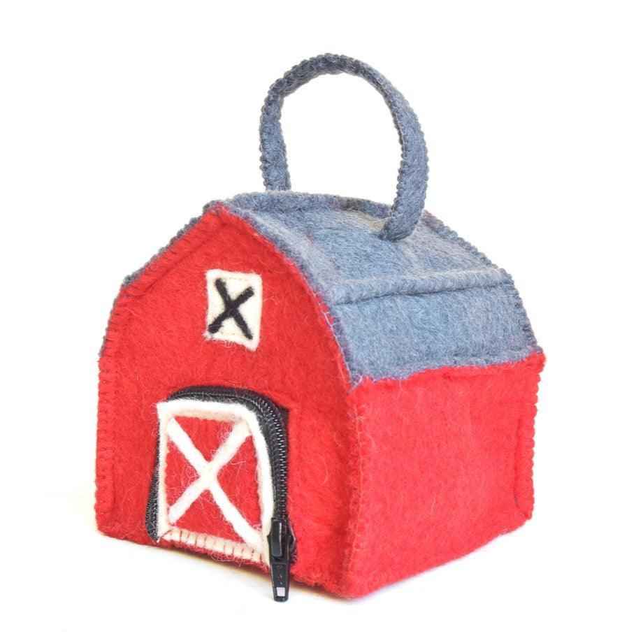 Tara Treasures Felt Barn Bag Pretend & Imaginative Play Farm Animal Toys 3yrs+