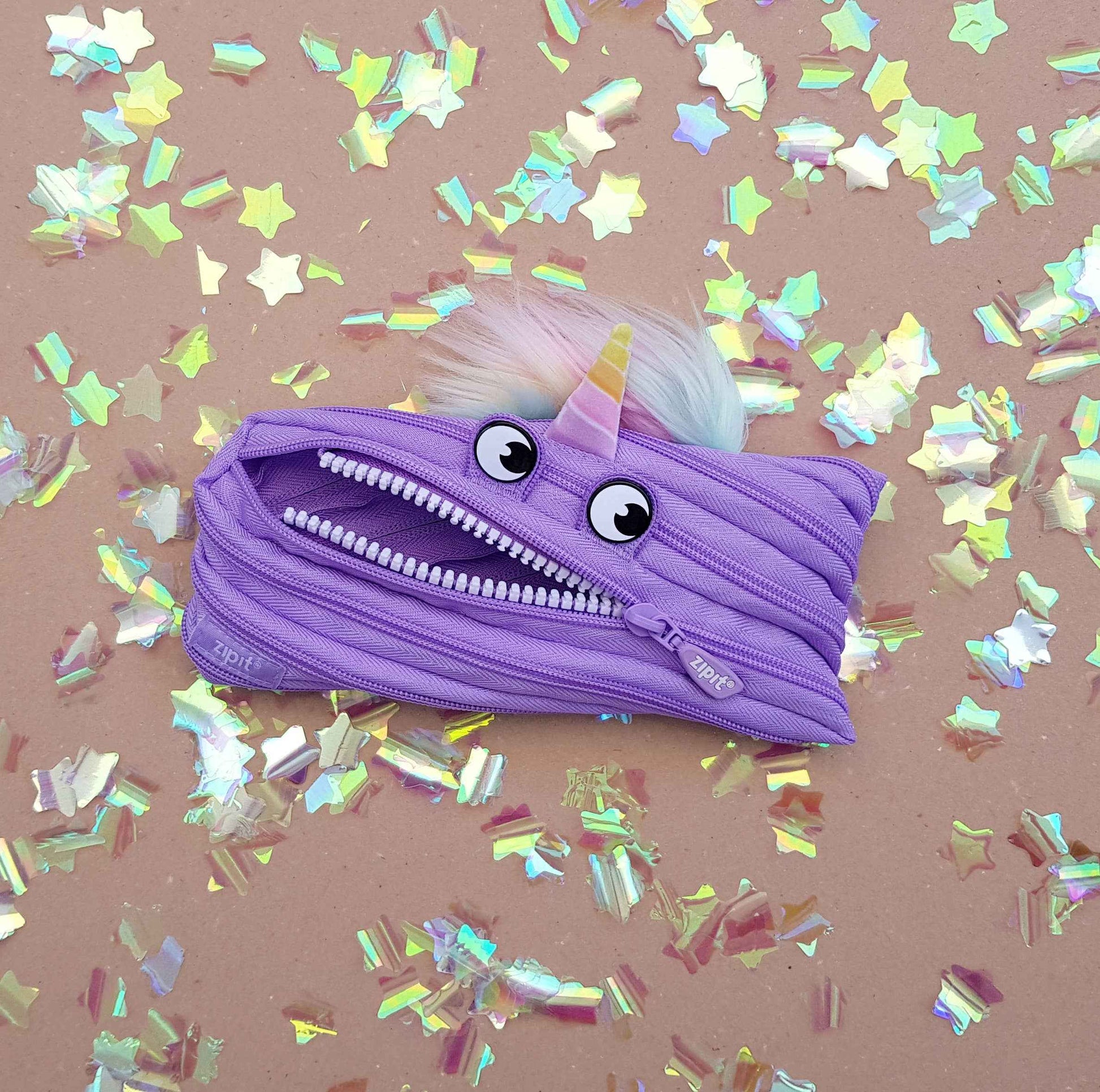 ZIPIT Unicorn Pencil Case Purple Stationary Unicorn Toys 3yrs+