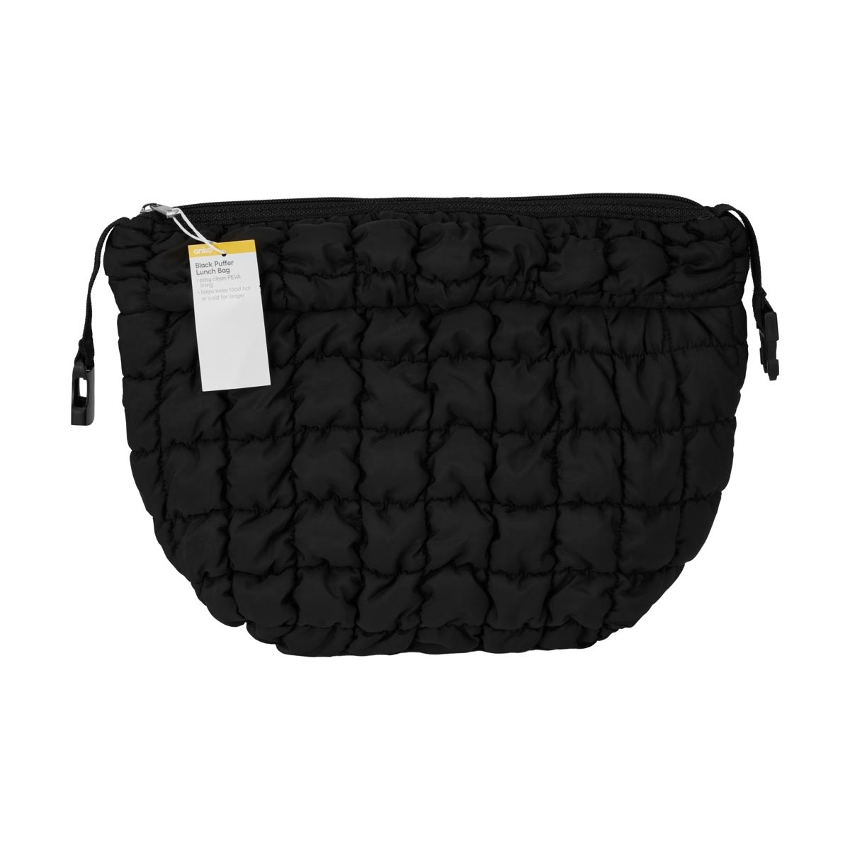 Black Puffer Lunch Bag