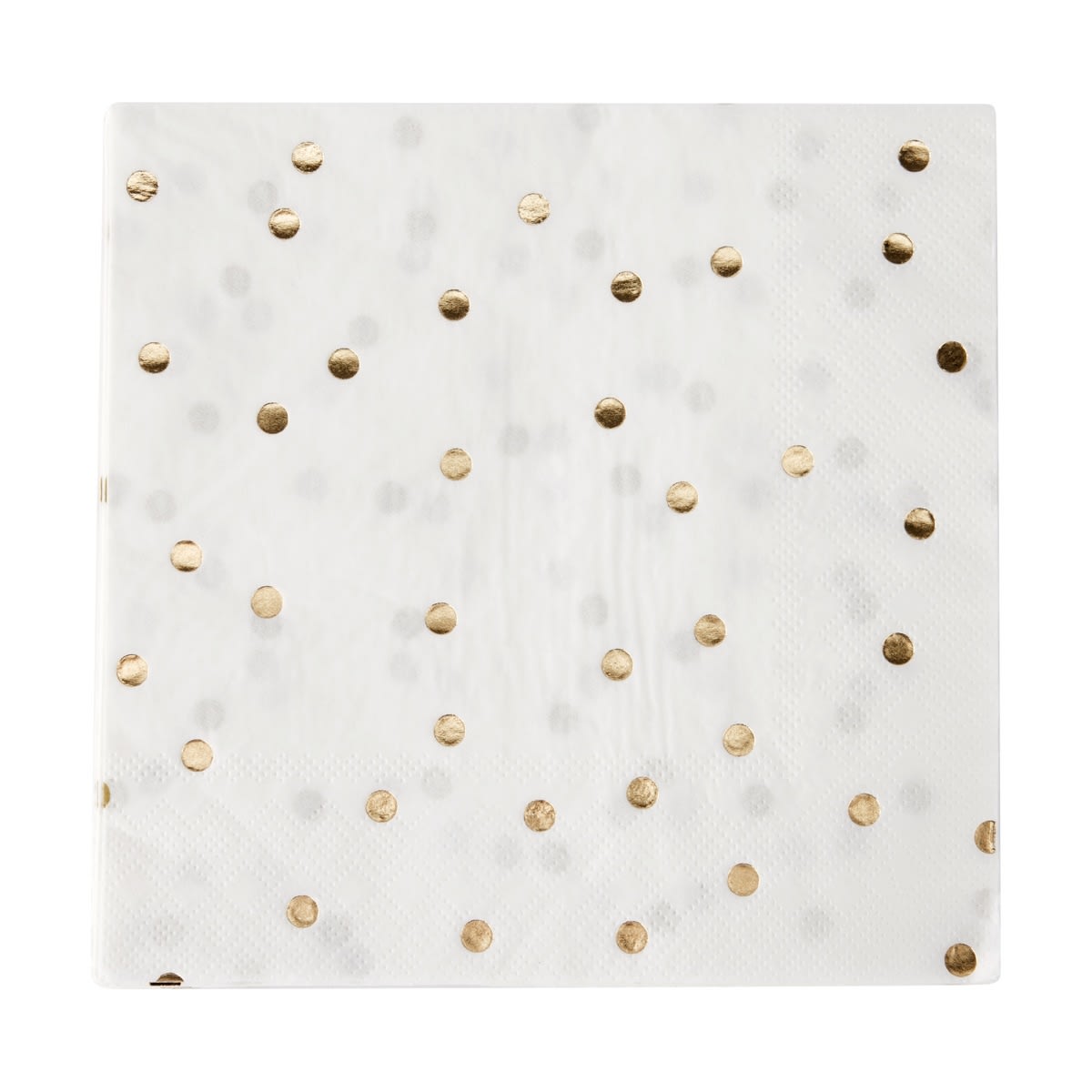 20 Pack Gold Print Polka Dot Napkins