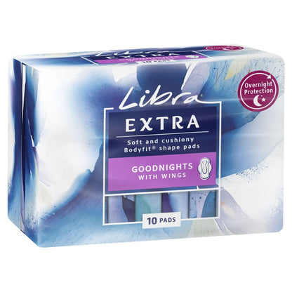 Libra 10 Pack Extra Goodnights Pads