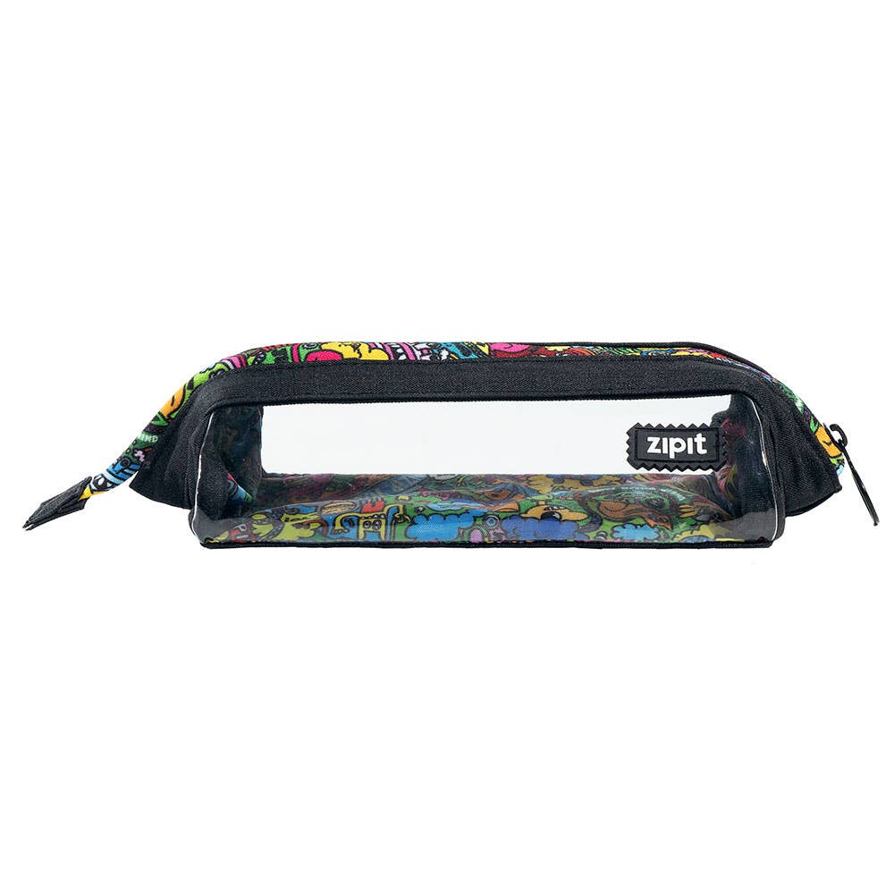 ZIPIT Clear Lenny Pencil Case Stationary Best Seller 3yrs+