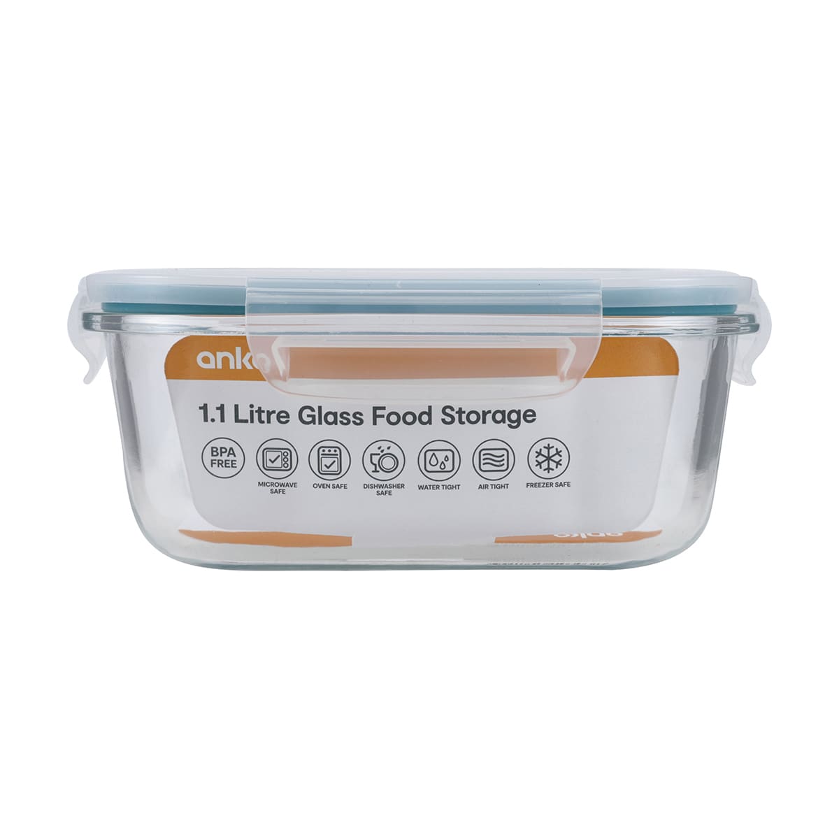 1.1 Litre Glass Food Storage Container
