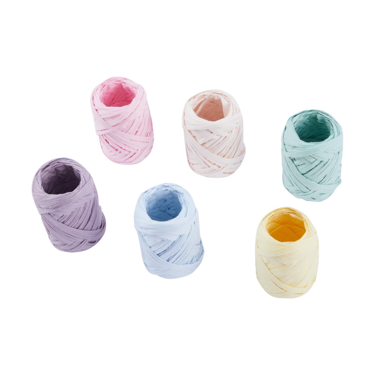 6 Piece Paper Ribbons - Pastel