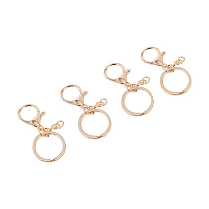 4 Pack Keyrings - Gold Look