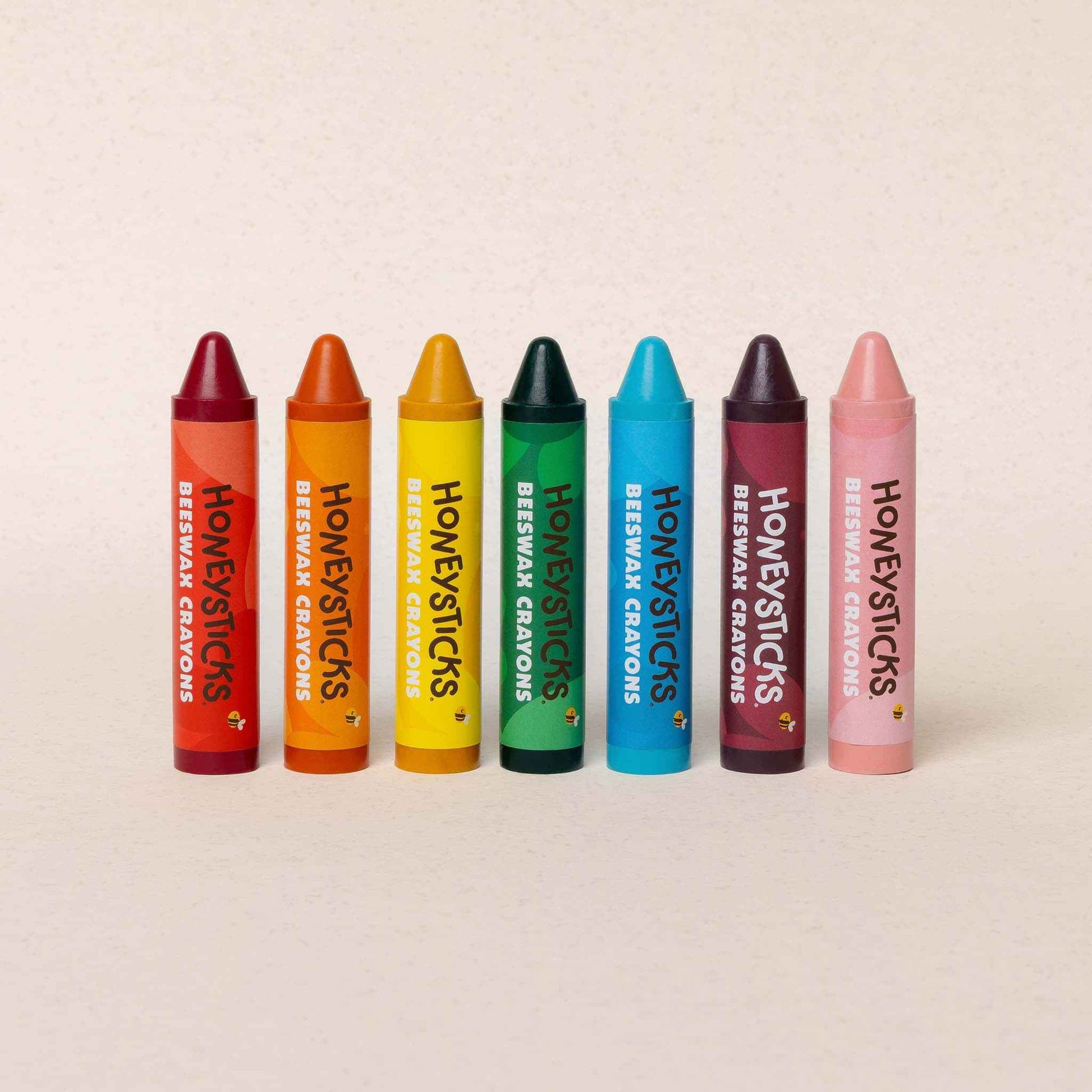 Honeysticks Beeswax Super Jumbo Crayons 7 Colours Art and Craft for Kids 12m+