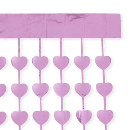 Pink Heart Foil Curtain