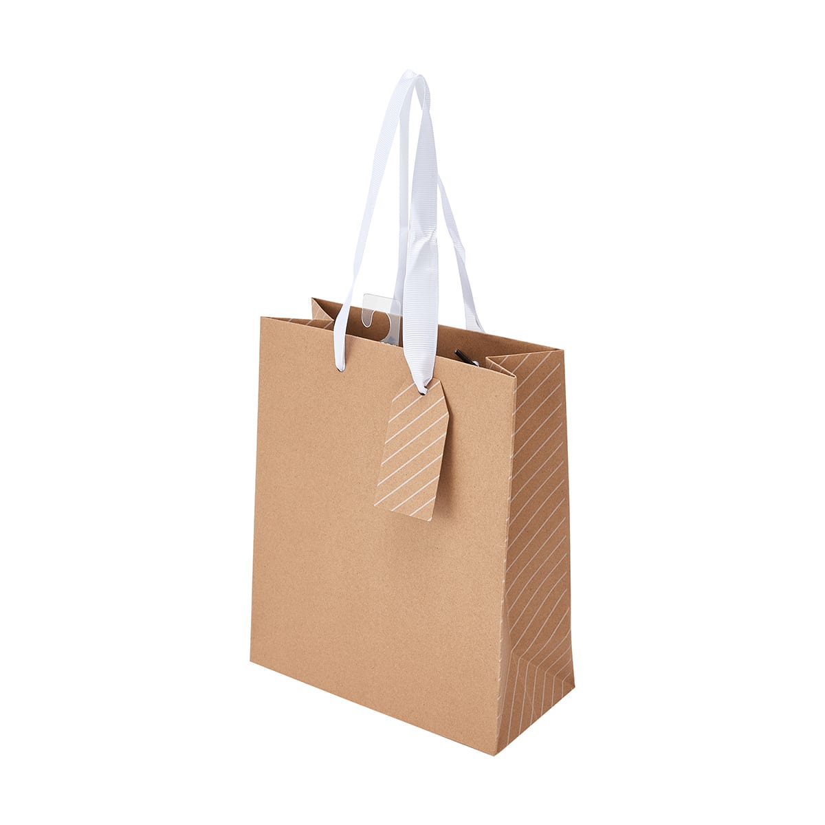 Kraft Stripe Gift Bag - Medium