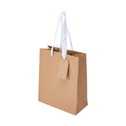 Kraft Stripe Gift Bag - Medium