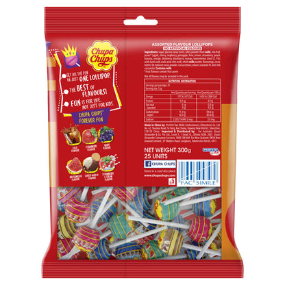 25 Pack Chupa Chups Lollipops 300g