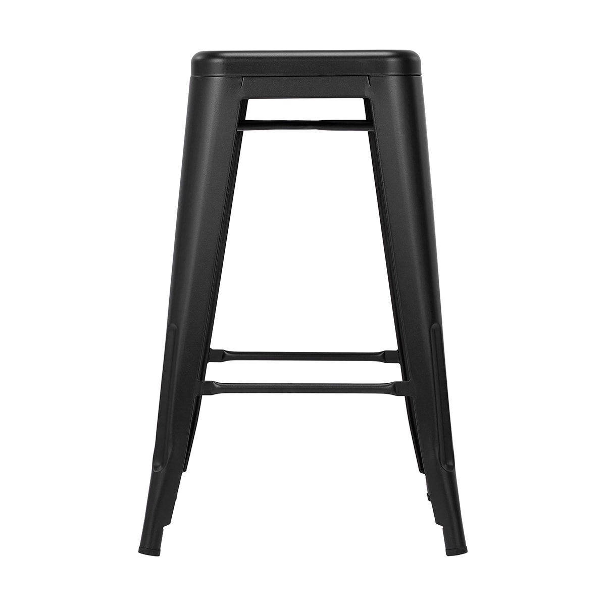 65cm Metal Bar Stool - Black