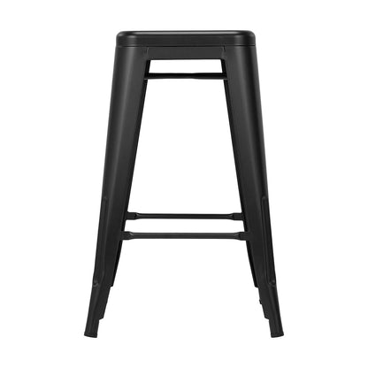 65cm Metal Bar Stool - Black