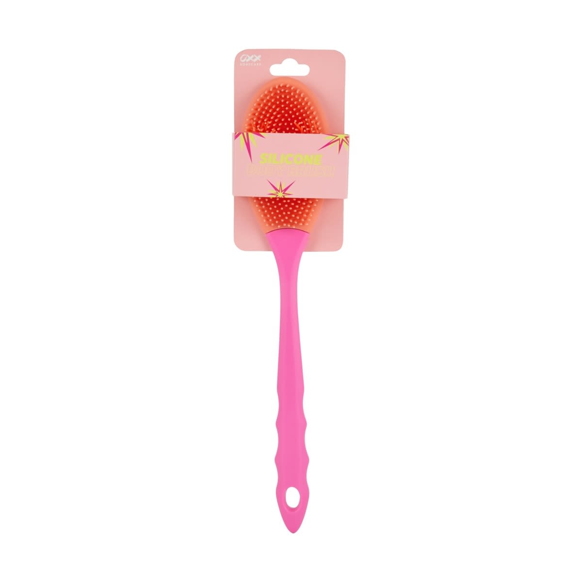 OXX Bodycare Silicone Body Brush - Pink and Orange